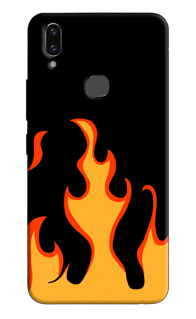 Fired Up – Black Vivo V9/V9 Pro/V9 Youth Hard Case Back Cover by Casekaro
