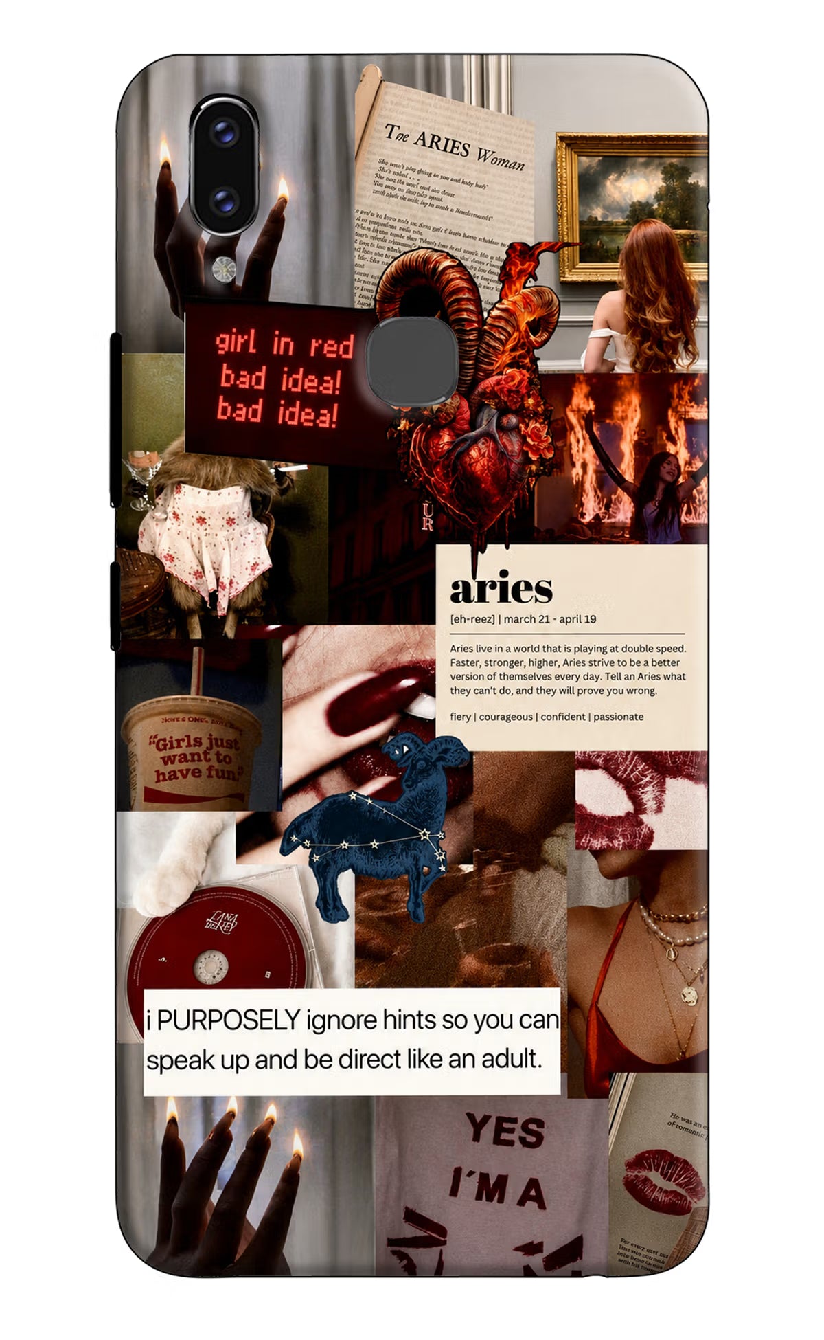 Zodiac Aries Vivo V9/V9 Pro/V9 Youth Back Cover