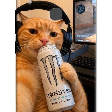 Gamer Cat Energy Vivo V9/V9 Pro/V9 Youth Hard Case Back Cover by Casekaro