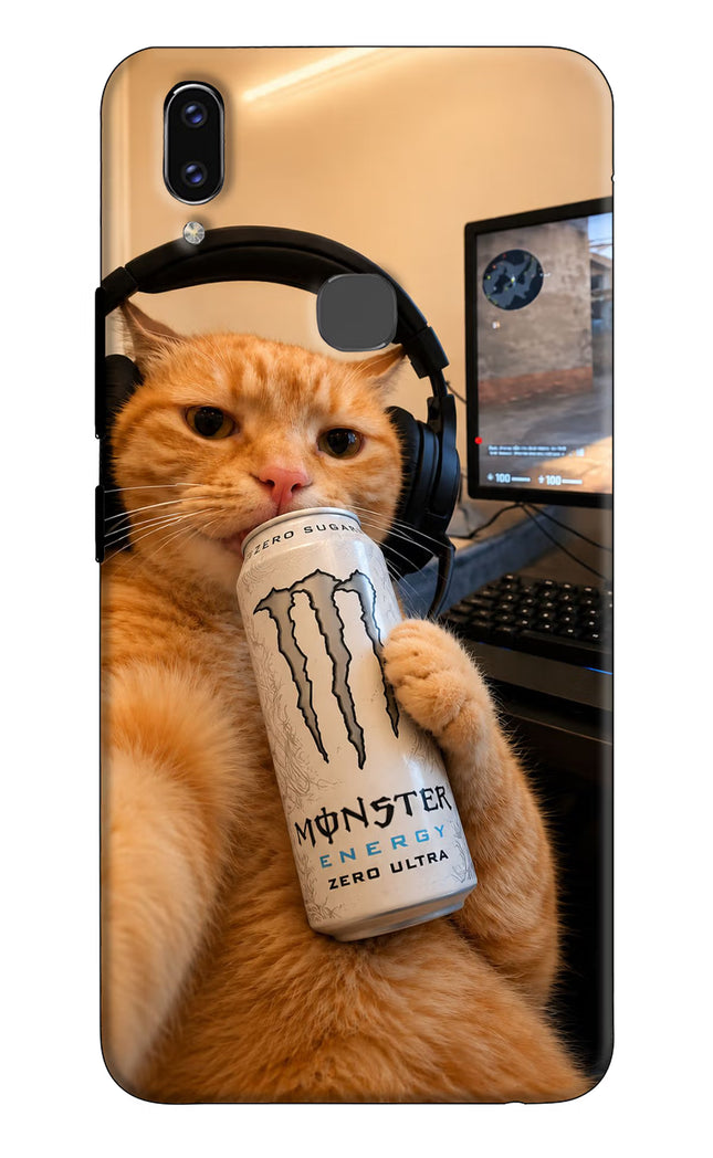 Gamer Cat Energy Vivo V9/V9 Pro/V9 Youth Hard Case Back Cover by Casekaro