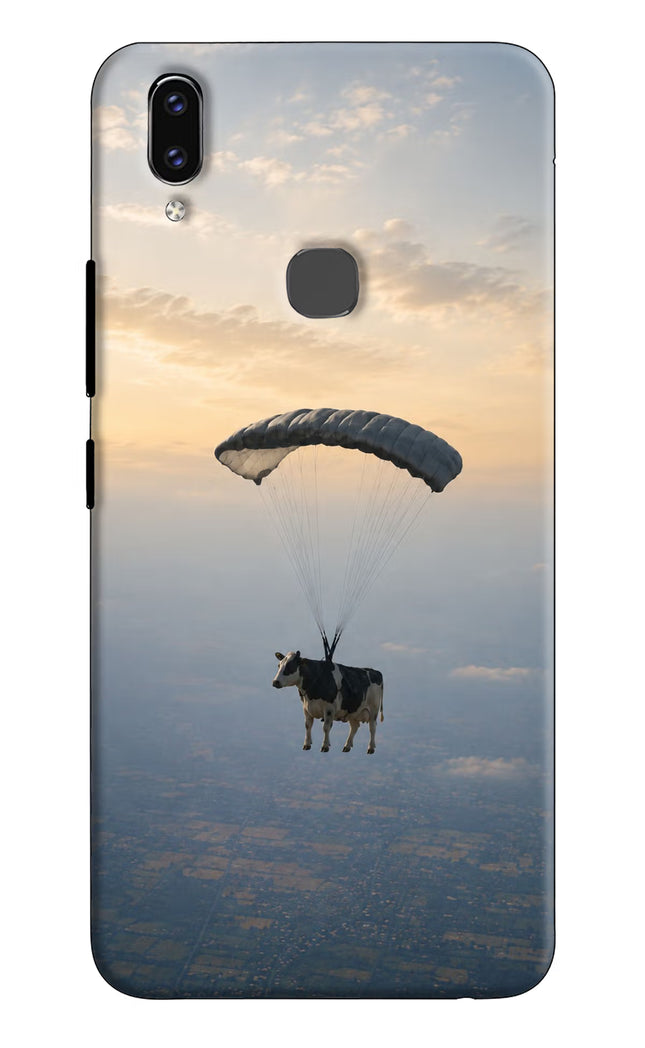 Skydiving Cow Vivo V9/V9 Pro/V9 Youth Hard Case Back Cover by Casekaro