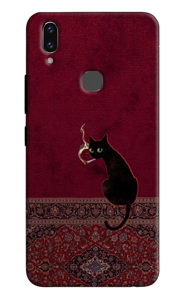 Midnight Cat Vivo V9/V9 Pro/V9 Youth Hard Case Back Cover by Casekaro