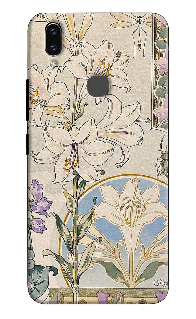 White Lily Vivo V9/V9 Pro/V9 Youth Hard Case Back Cover by Casekaro