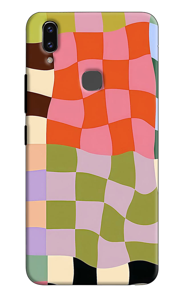 Wavy Grid Vivo V9/V9 Pro/V9 Youth Hard Case Back Cover by Casekaro