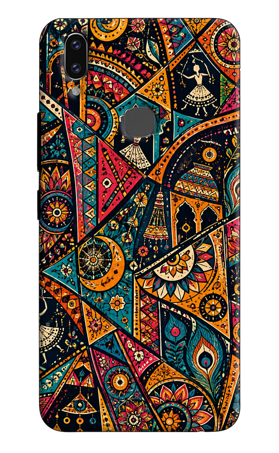 Folk Print Vivo V9/V9 Pro/V9 Youth Back Cover, Hard case