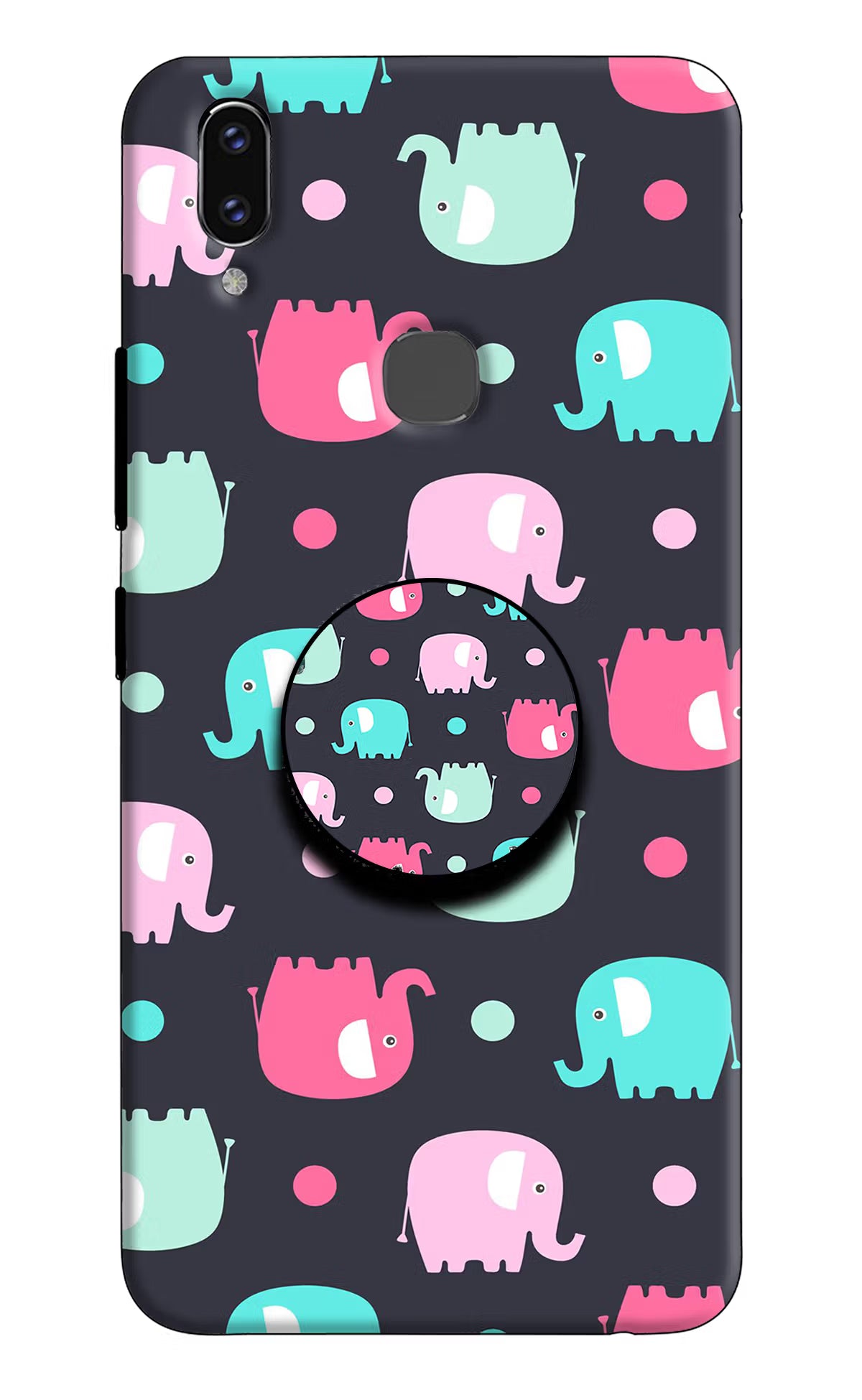 Baby Elephants Vivo V9/V9 Pro/V9 Youth Pop Case by Casekaro