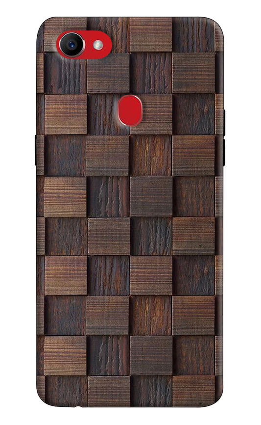 Wooden Cube Design Oppo F7 Hard Case Back Cover by Casekaro