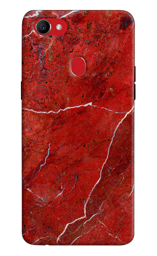 Red Marble Design Oppo F7 Hard Case Back Cover by Casekaro