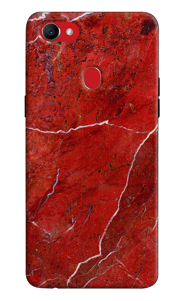 Red Marble Design Oppo F7 Hard Case Back Cover by Casekaro