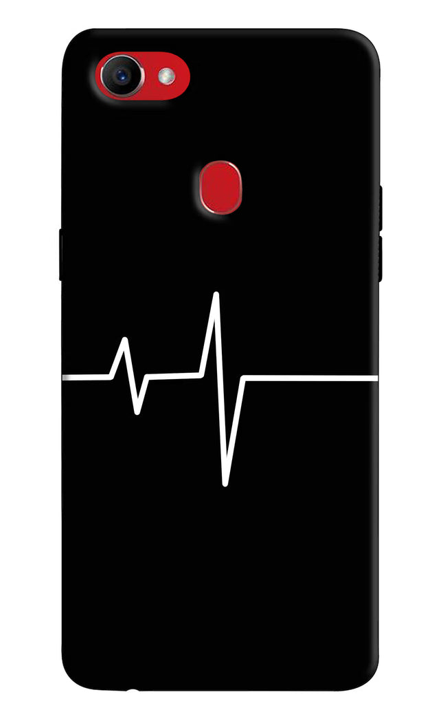 Heart Beats Oppo F7 Hard Case Back Cover by Casekaro