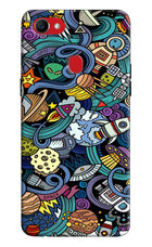 Space Abstract Oppo F7 Hard Case Back Cover by Casekaro