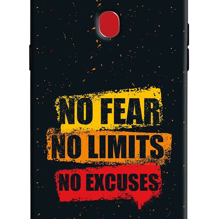 No Fear No Limits No Excuse Oppo F7 Hard Case Back Cover by Casekaro