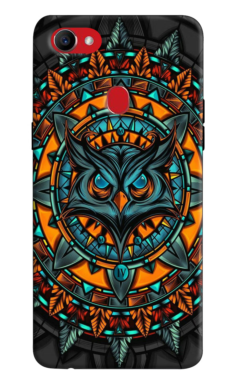 Angry Owl Art Oppo F7 Back Cover, Hard case