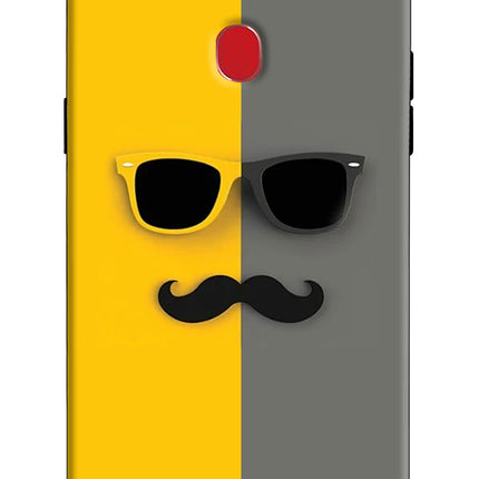 Sunglasses with Mustache Oppo F7 Hard Case Back Cover by Casekaro