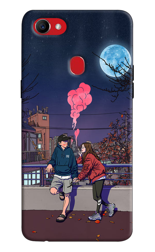Chilling Couple Oppo F7 Hard Case Back Cover by Casekaro