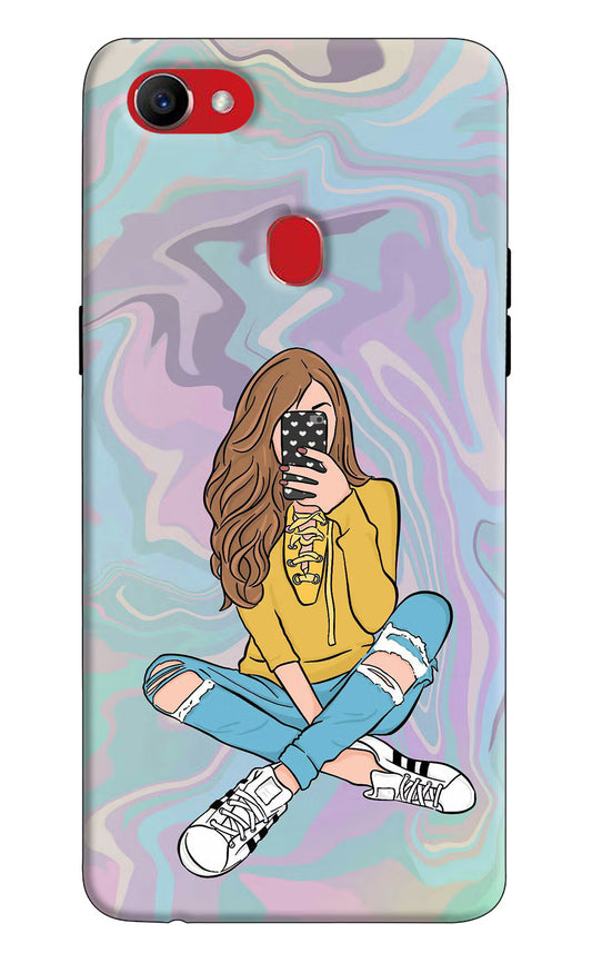 Selfie Girl Oppo F7 Hard Case Back Cover by Casekaro