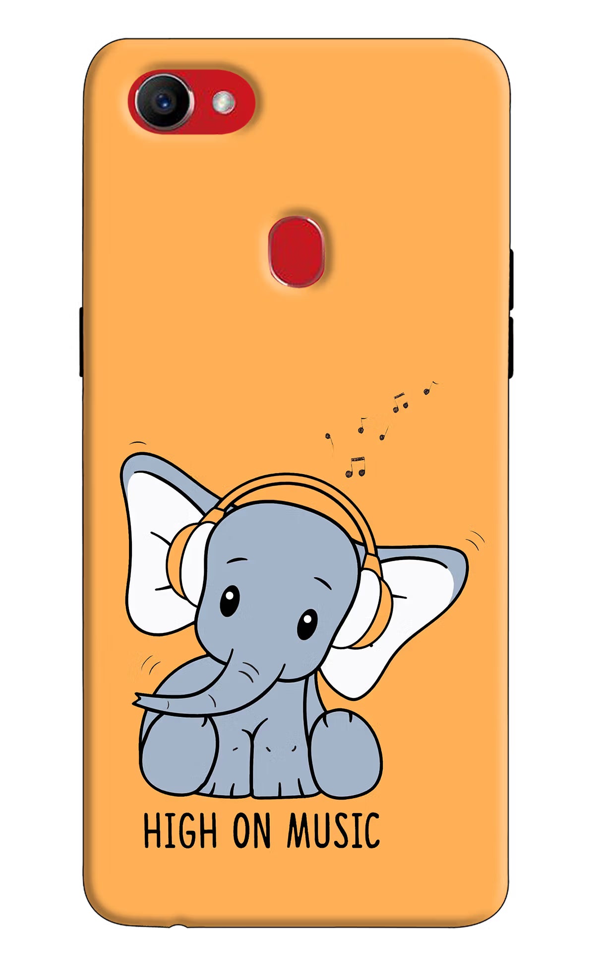 High On Music Oppo F7 Hard Case Back Cover by Casekaro