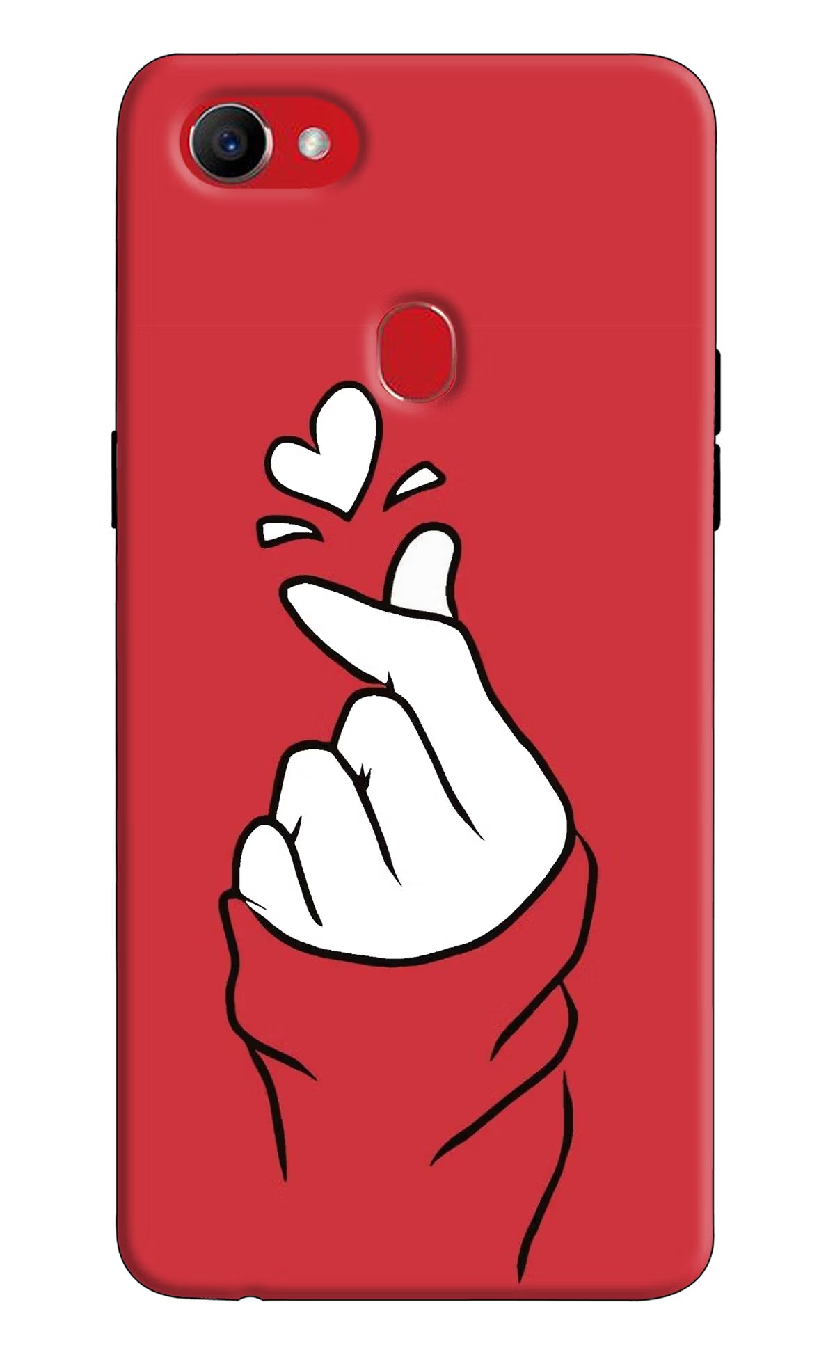 Korean Love Sign Oppo F7 Hard Case Back Cover by Casekaro