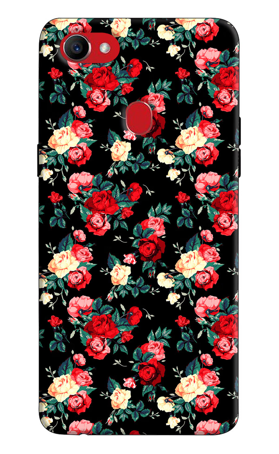 Rose Pattern Oppo F7 Back Cover, Hard case