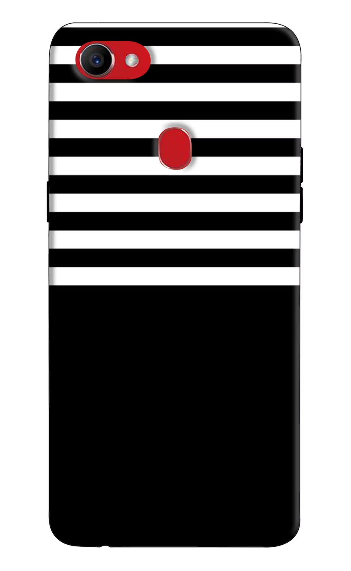 Black and White Print Oppo F7 Hard Case Back Cover by Casekaro