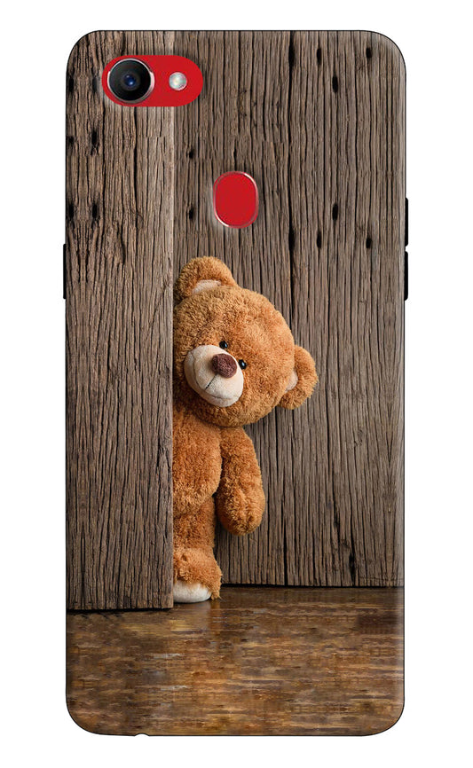Teddy Wooden Oppo F7 Hard Case Back Cover by Casekaro