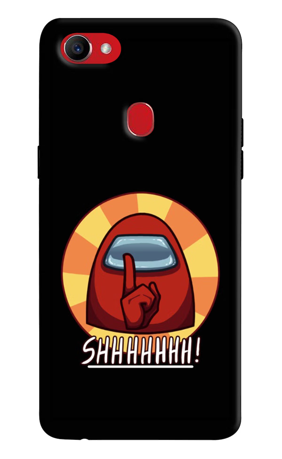 Among Us Shhh! Oppo F7 Hard Case Back Cover by Casekaro