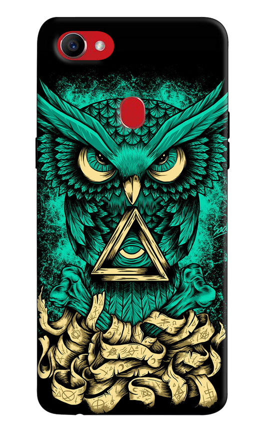 Green Owl Oppo F7 Hard Case Back Cover by Casekaro