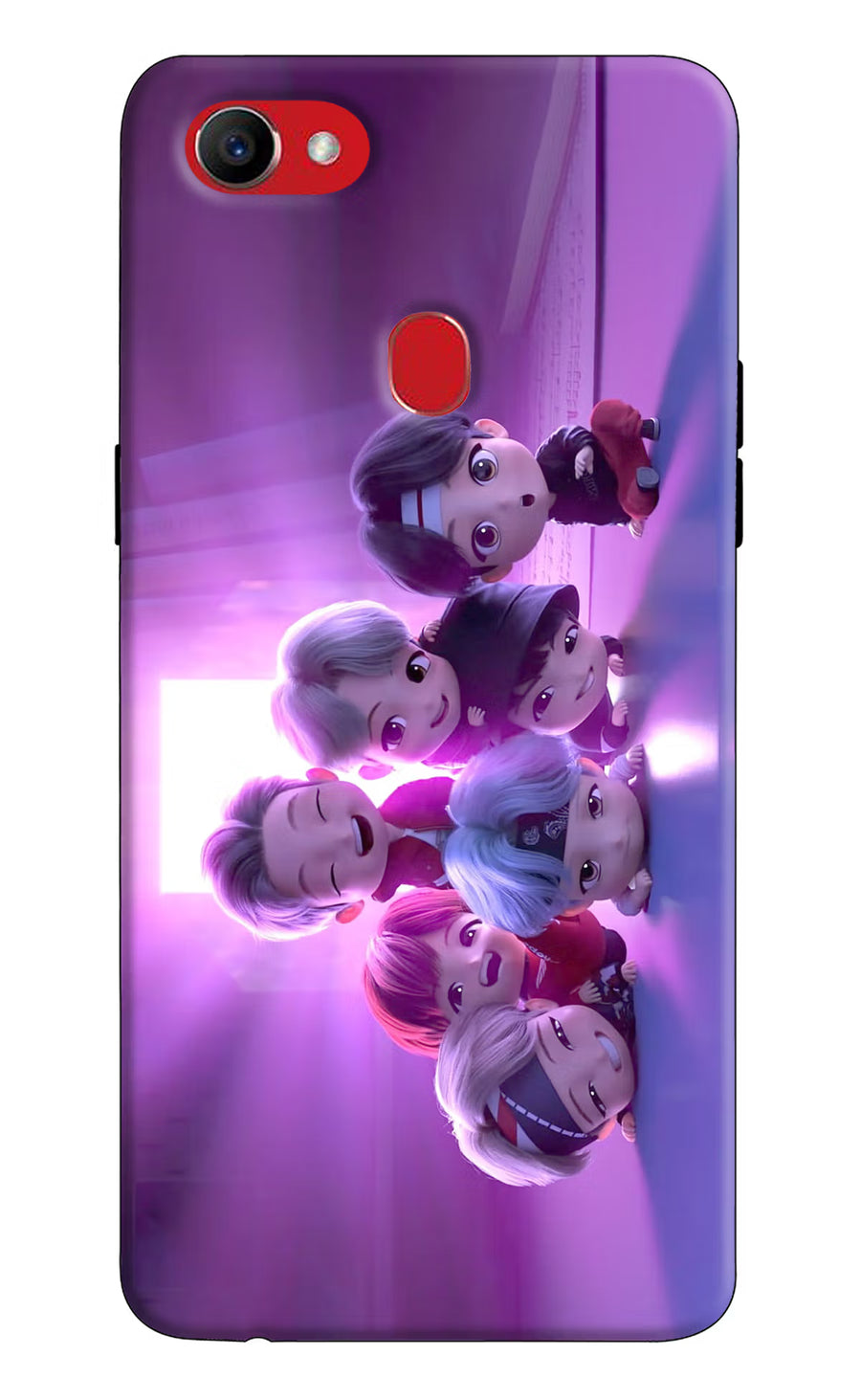 BTS Chibi Oppo F7 Back Cover, Hard case
