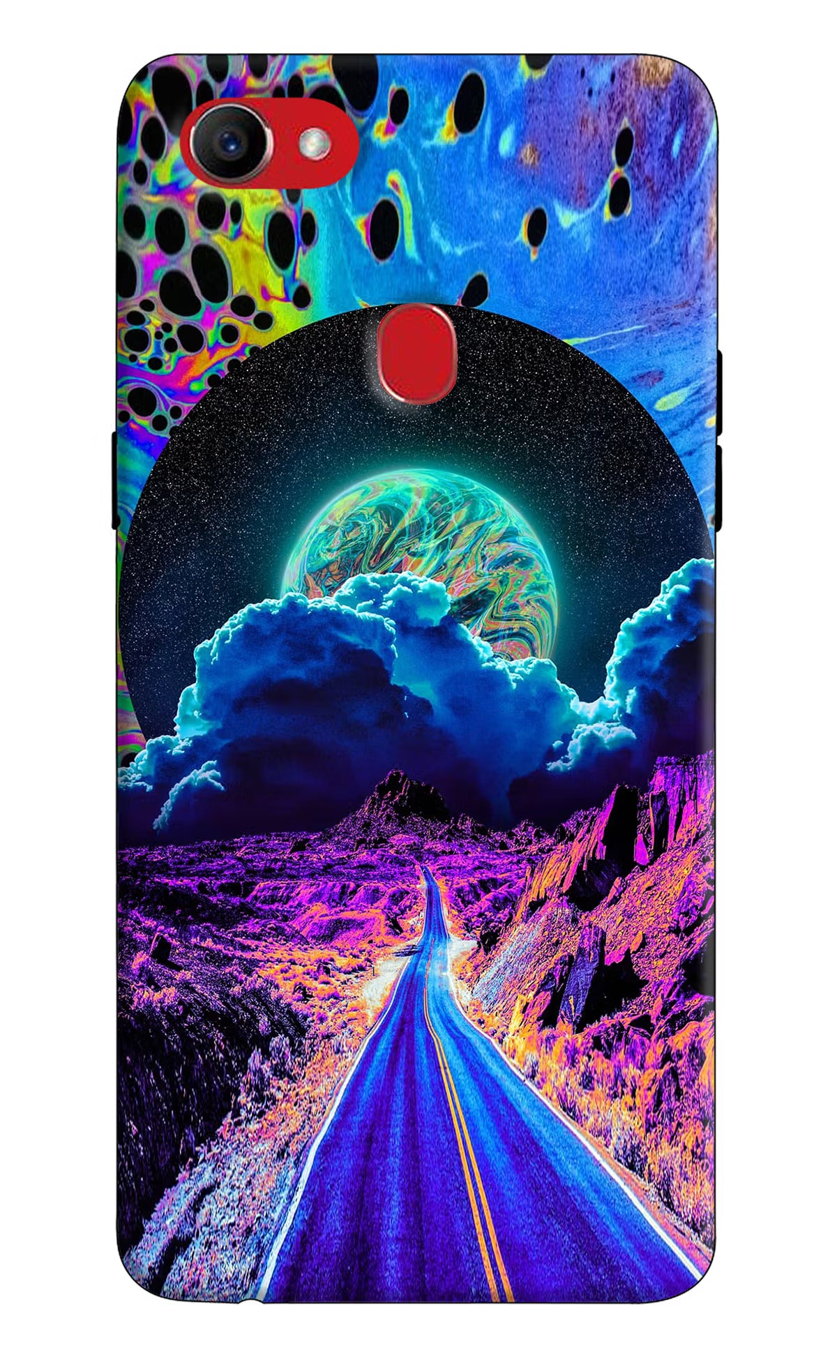 Psychedelic Painting Oppo F7 Hard Case Back Cover by Casekaro