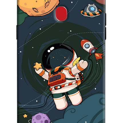 Cartoon Astronaut Oppo F7 Hard Case Back Cover by Casekaro