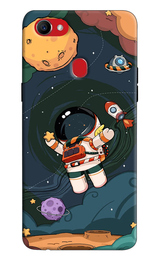 Cartoon Astronaut Oppo F7 Hard Case Back Cover by Casekaro