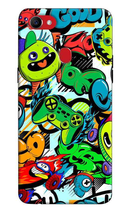 Game Doodle Oppo F7 Hard Case Back Cover by Casekaro