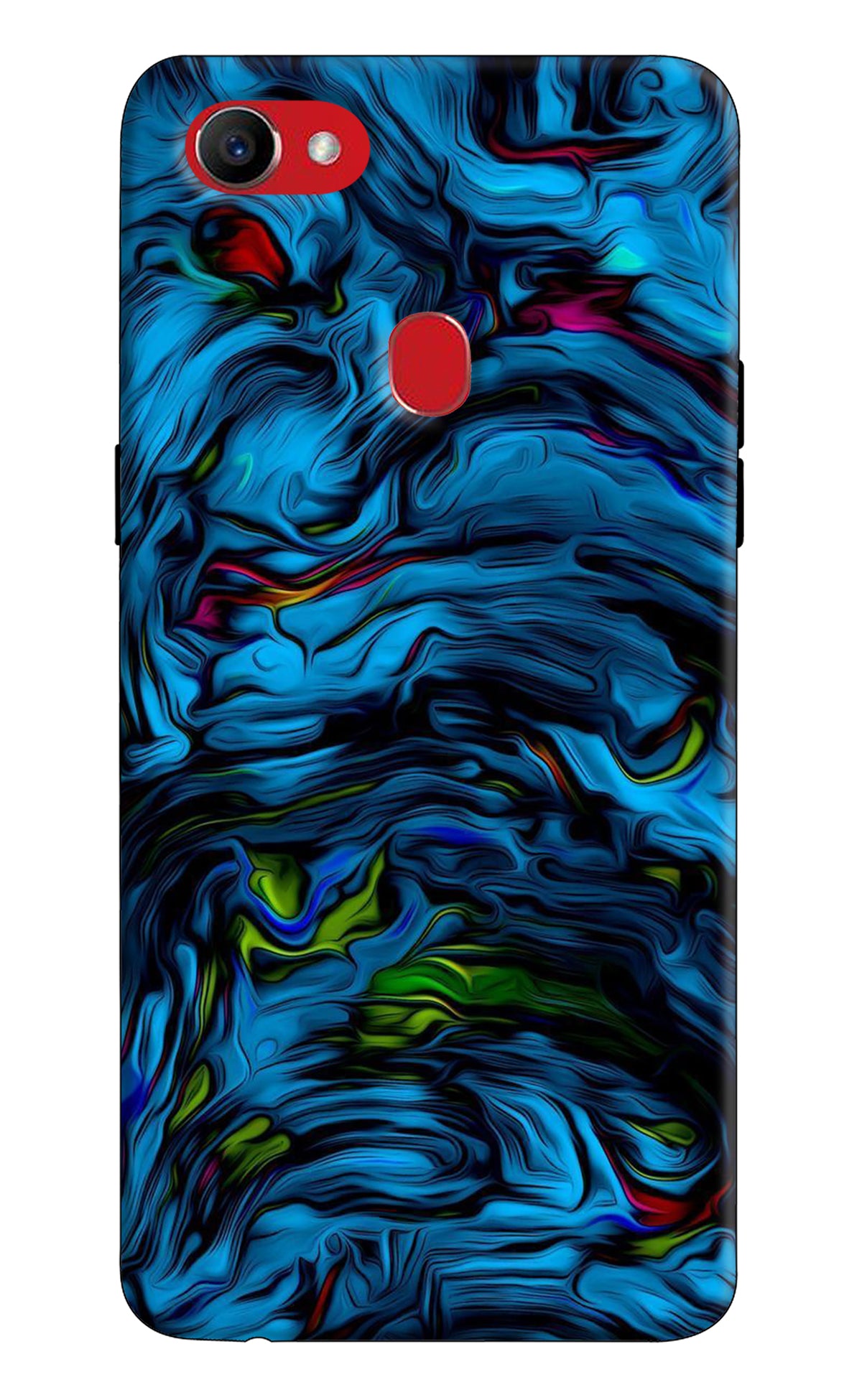 Dark Blue Abstract Oppo F7 Back Cover