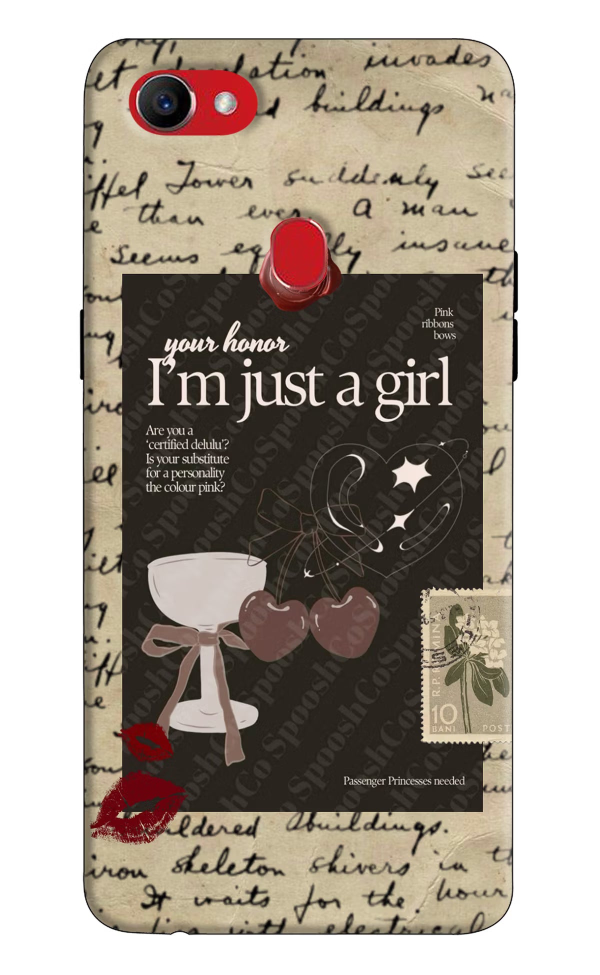 I am just a girl Oppo F7 Hard Case Back Cover by Casekaro