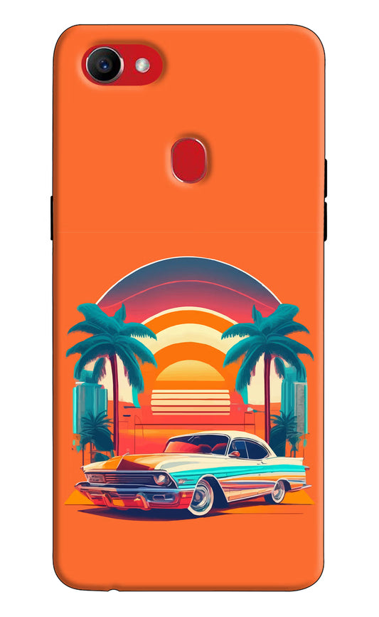 Palm Drive 80s Oppo F7 Hard Case Back Cover by Casekaro