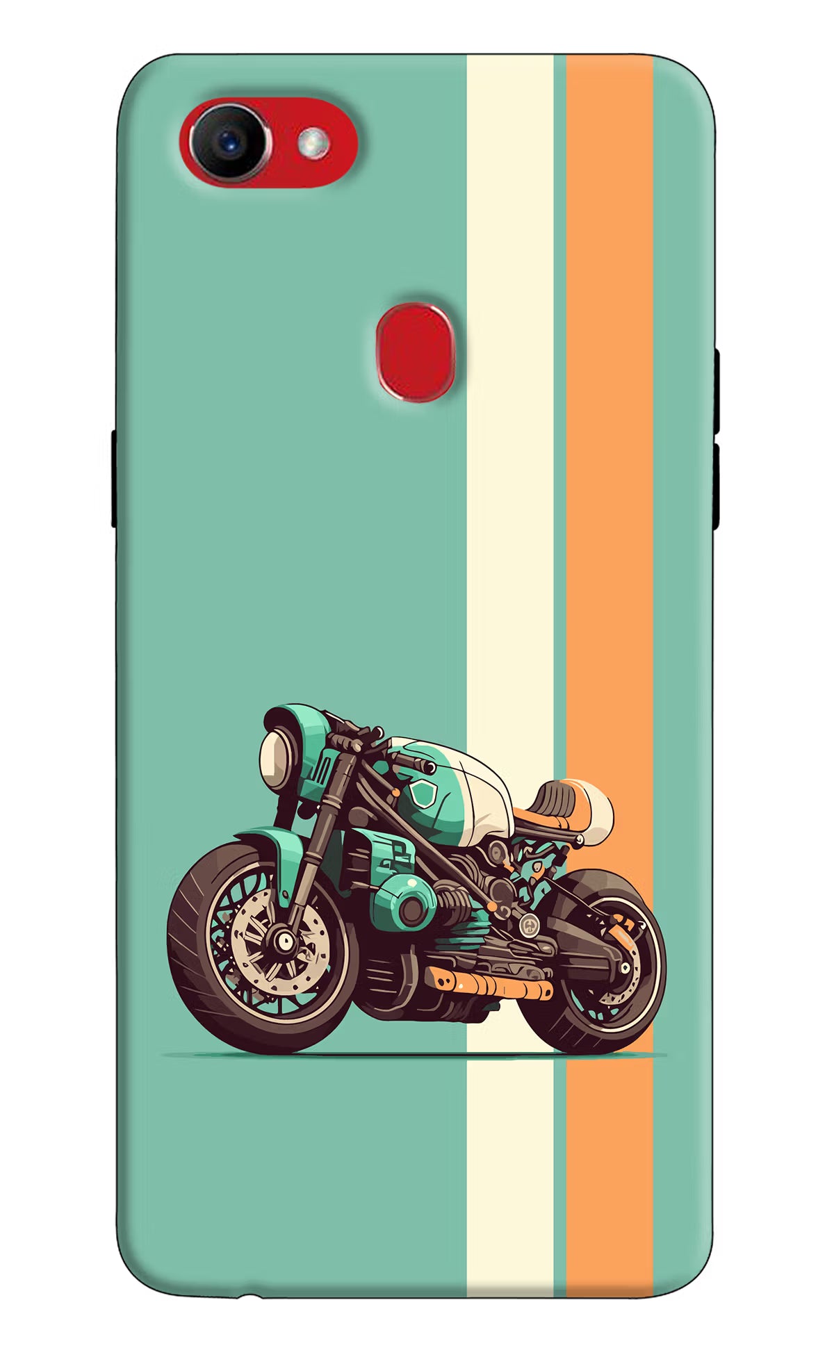 Striped Moto Drift Oppo F7 Hard Case Back Cover by Casekaro
