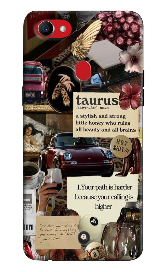 Taurus Zodiac Oppo F7 Hard Case Back Cover by Casekaro