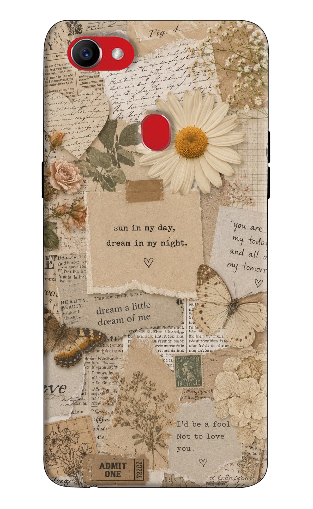 Vintage case Oppo F7 Back Cover