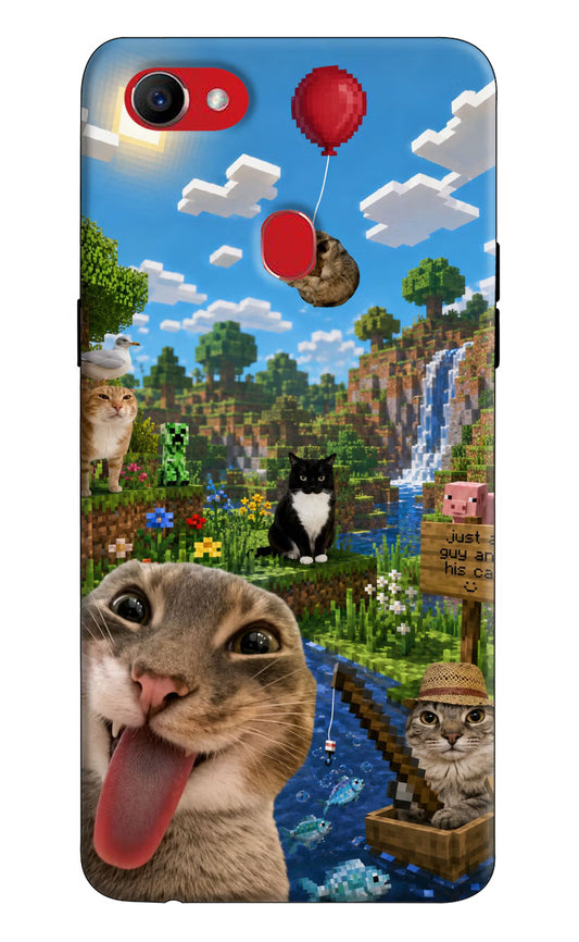 Minecraft Cat Chaos Oppo F7 Hard Case Back Cover by Casekaro