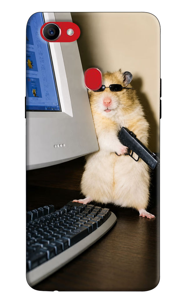 Hacker Hamster Oppo F7 Hard Case Back Cover by Casekaro