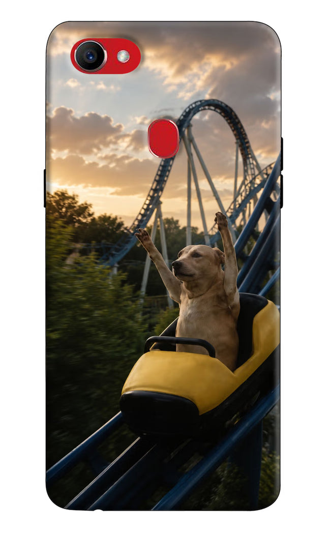 Rollercoaster Dog Oppo F7 Hard Case Back Cover by Casekaro