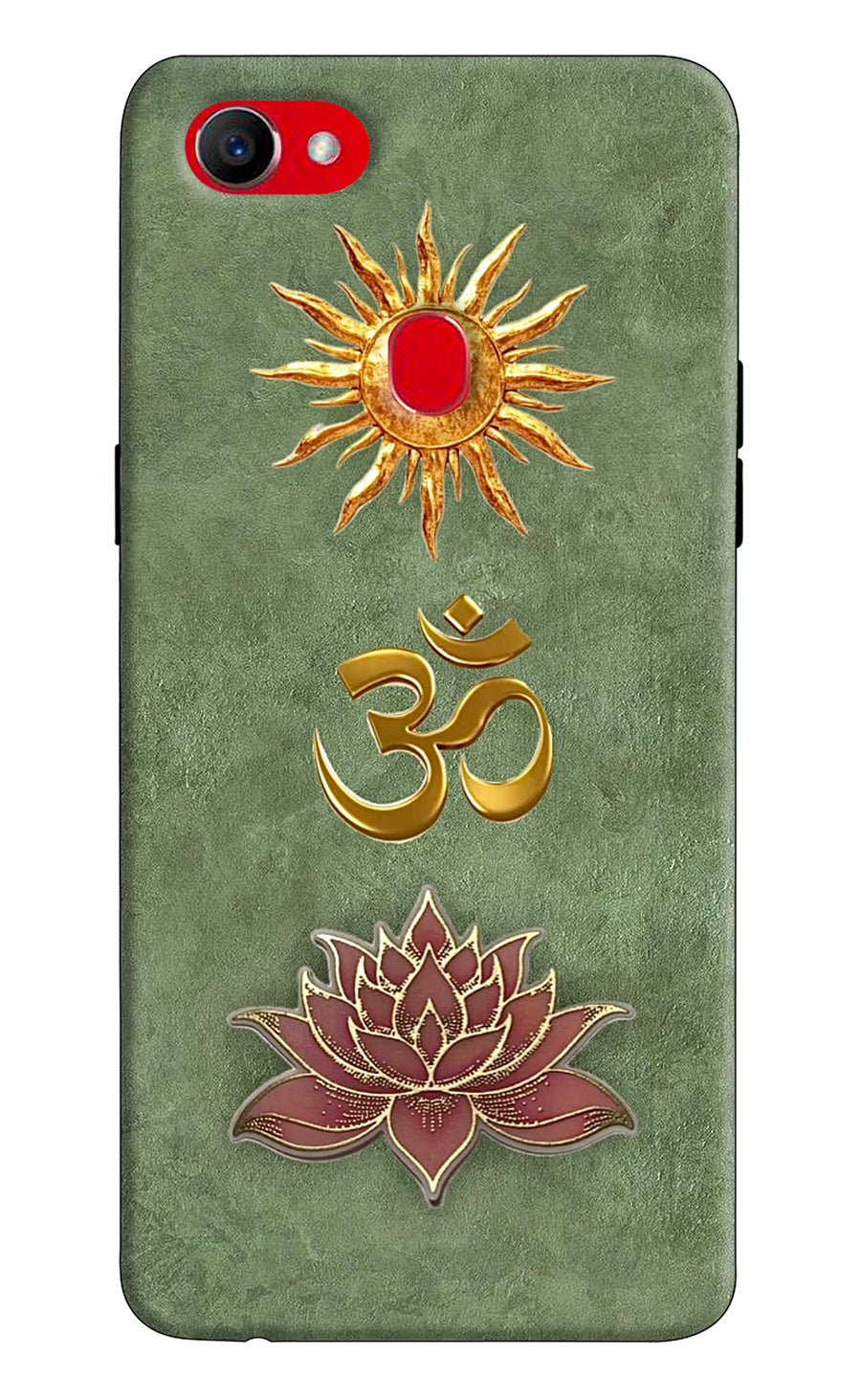 Om & Lotus Oppo F7 Back Cover, Hard case