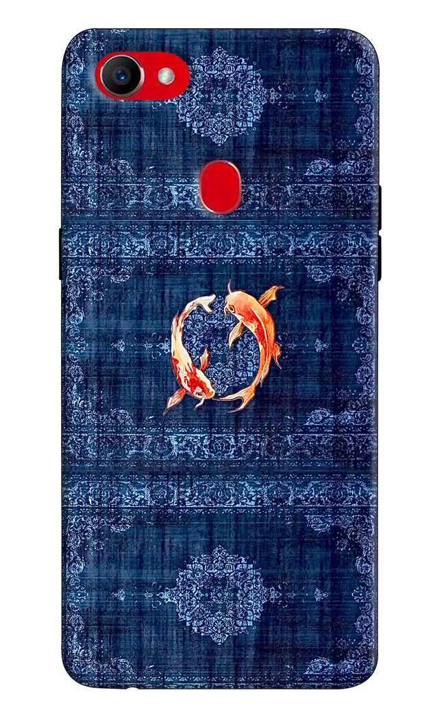 Koi Blue Oppo F7 Hard Case Back Cover by Casekaro
