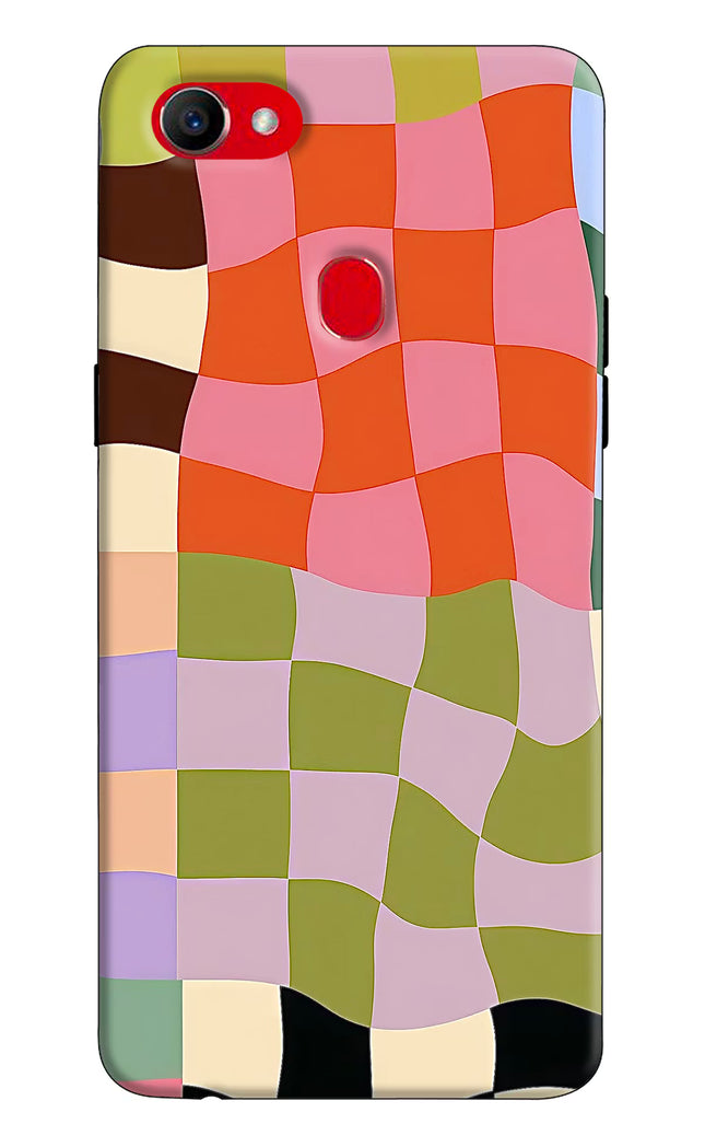 Wavy Grid Oppo F7 Hard Case Back Cover by Casekaro