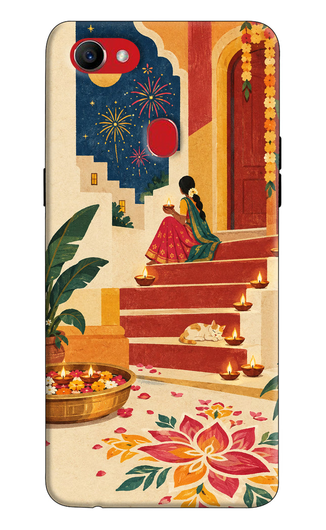 Diwali Rangoli Oppo F7 Hard Case Back Cover by Casekaro