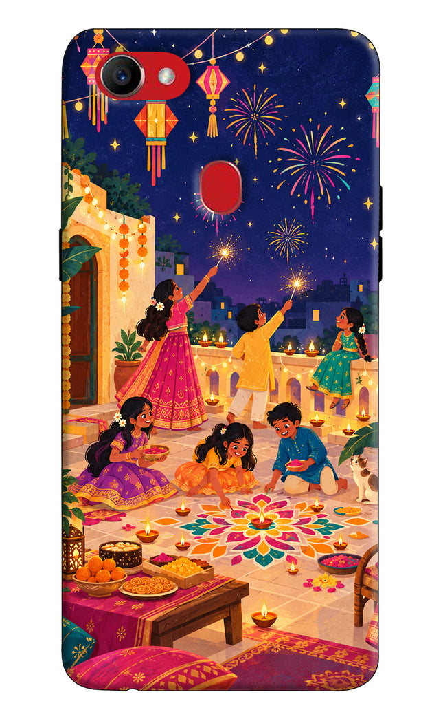 Diwali Night Oppo F7 Hard Case Back Cover by Casekaro