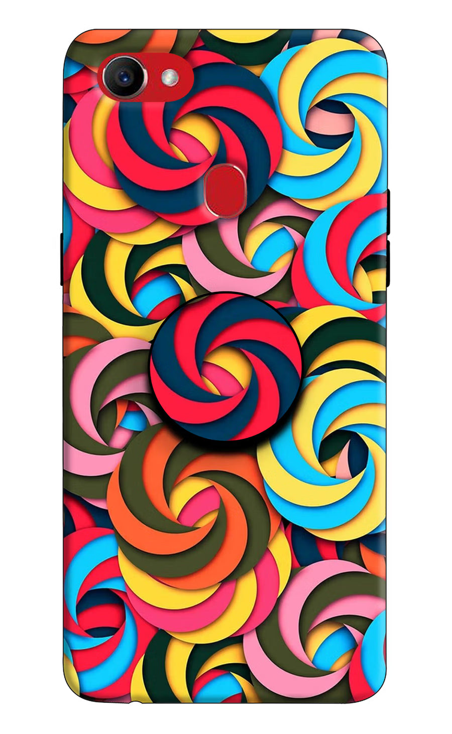 Spiral Pattern Oppo F7 Pop Case, Hard case