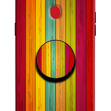 Multicolor Wooden Oppo F7 Pop Case by Casekaro