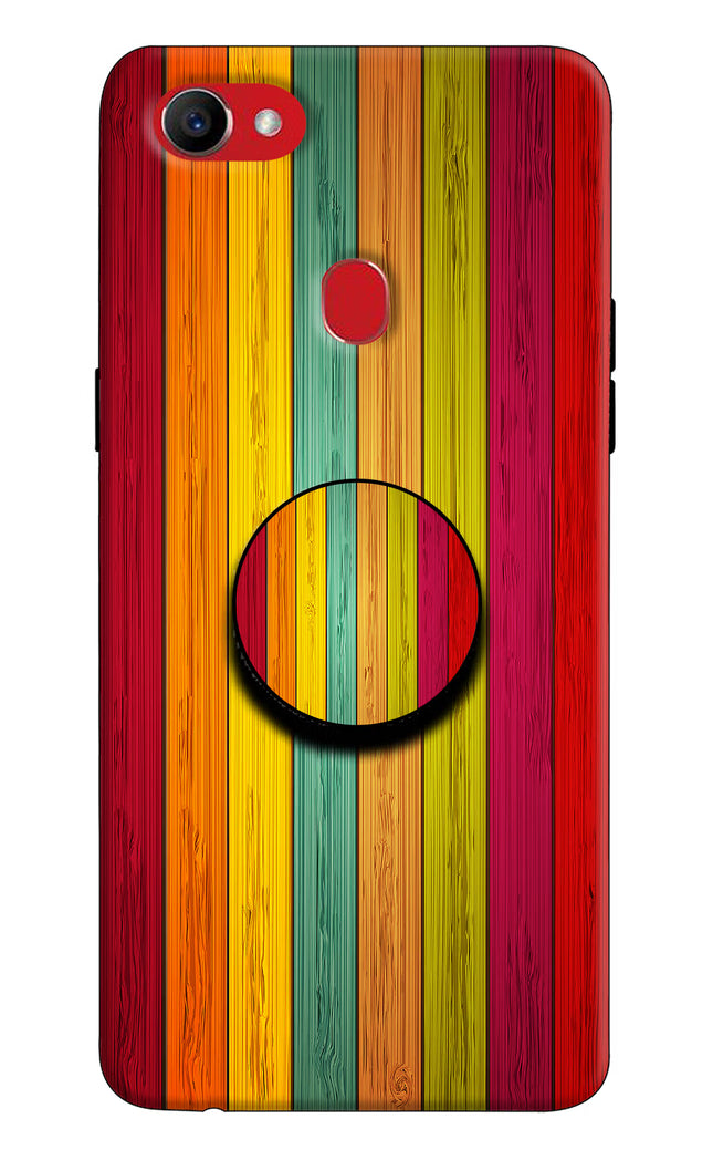Multicolor Wooden Oppo F7 Pop Case by Casekaro