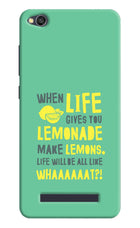Quote Redmi 4A Hard Case Back Cover by Casekaro